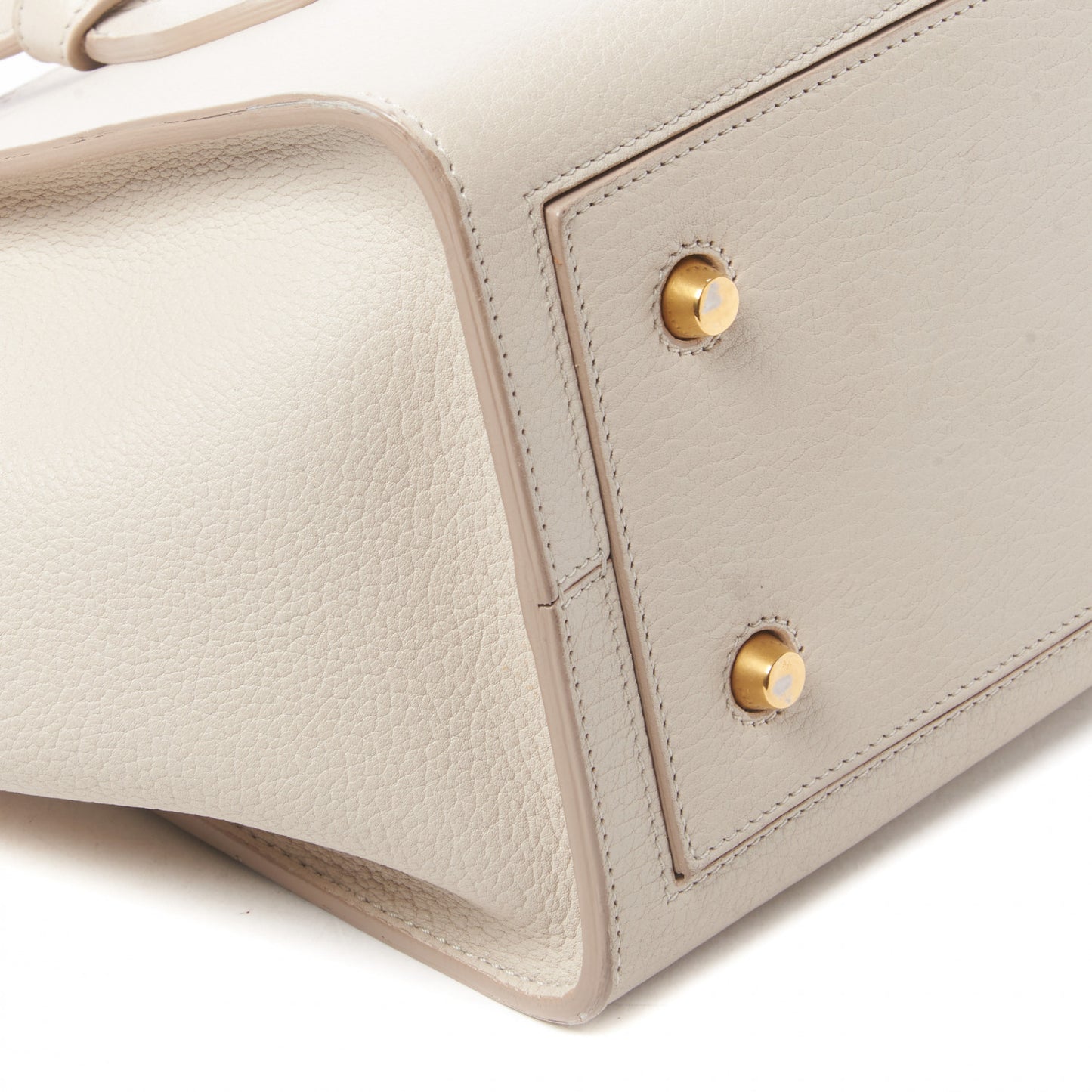 Crisped Calfskin Mini Tie Knot Tote Chalk