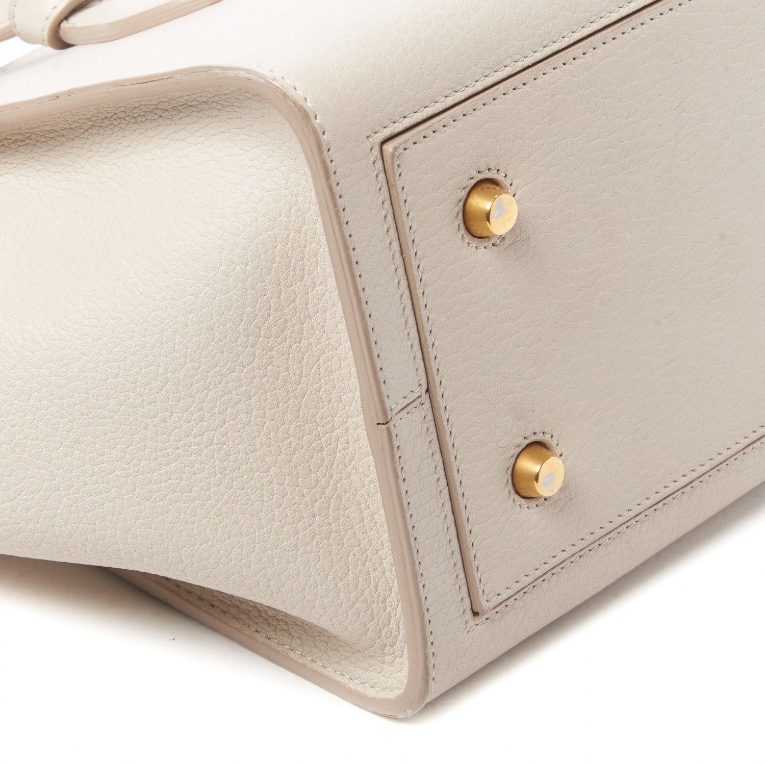 Celine Crisped Calfskin Mini Tie Knot Tote Chalk 5 of 7