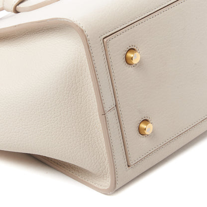 Celine Crisped Calfskin Mini Tie Knot Tote Chalk 5 of 7
