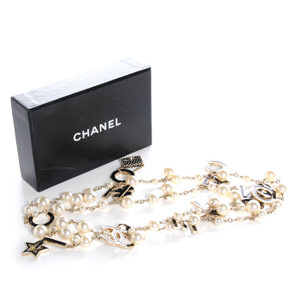 Chanel Pearl Charms Coco Logo Necklace 5 of 6