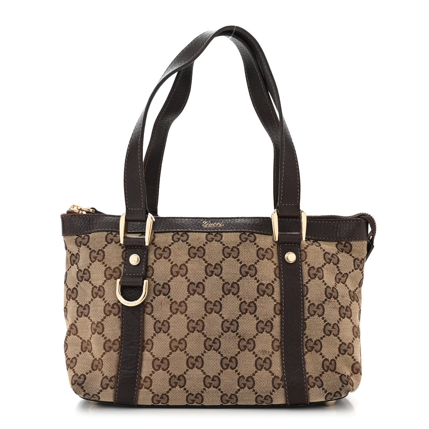 Gucci Monogram Small Abbey Tote Dark Brown 1 of 11
