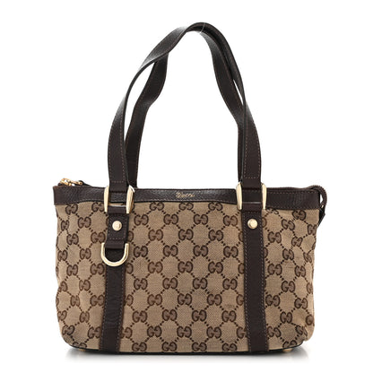 Gucci Monogram Small Abbey Tote Dark Brown 1 of 11