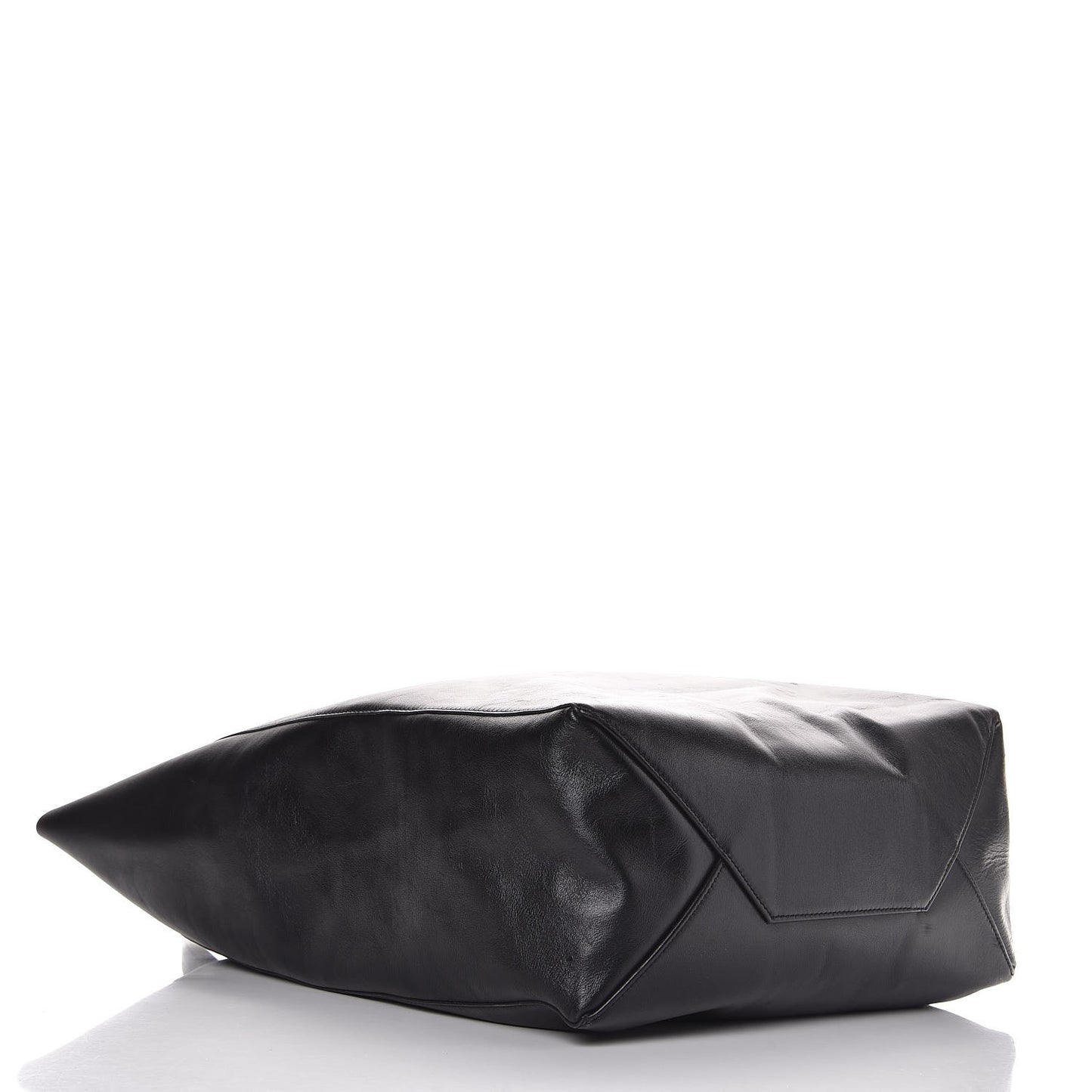 Smooth Lambskin Vertical Cabas Black