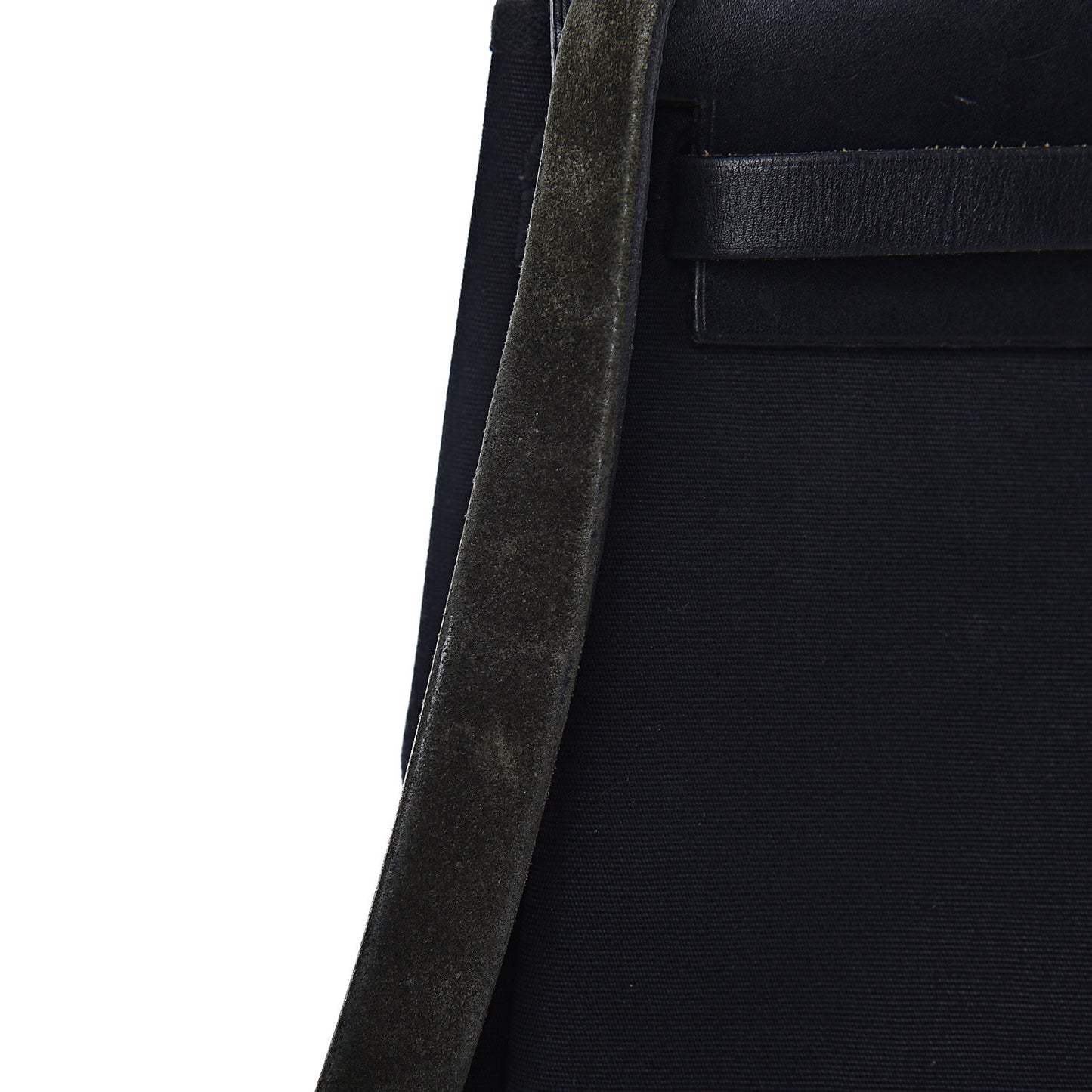 Toile Vache Calfskin Herbag 30 PM Black Natural