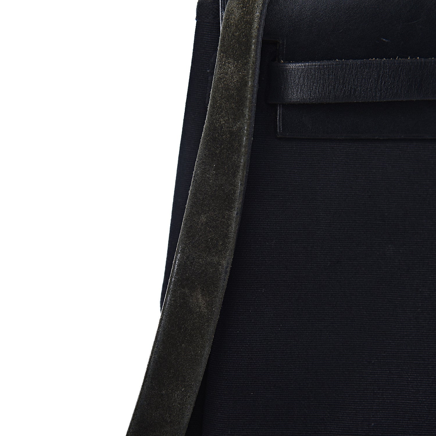 Hermes Toile Vache Calfskin Herbag 30 PM Black Natural 24 of 30