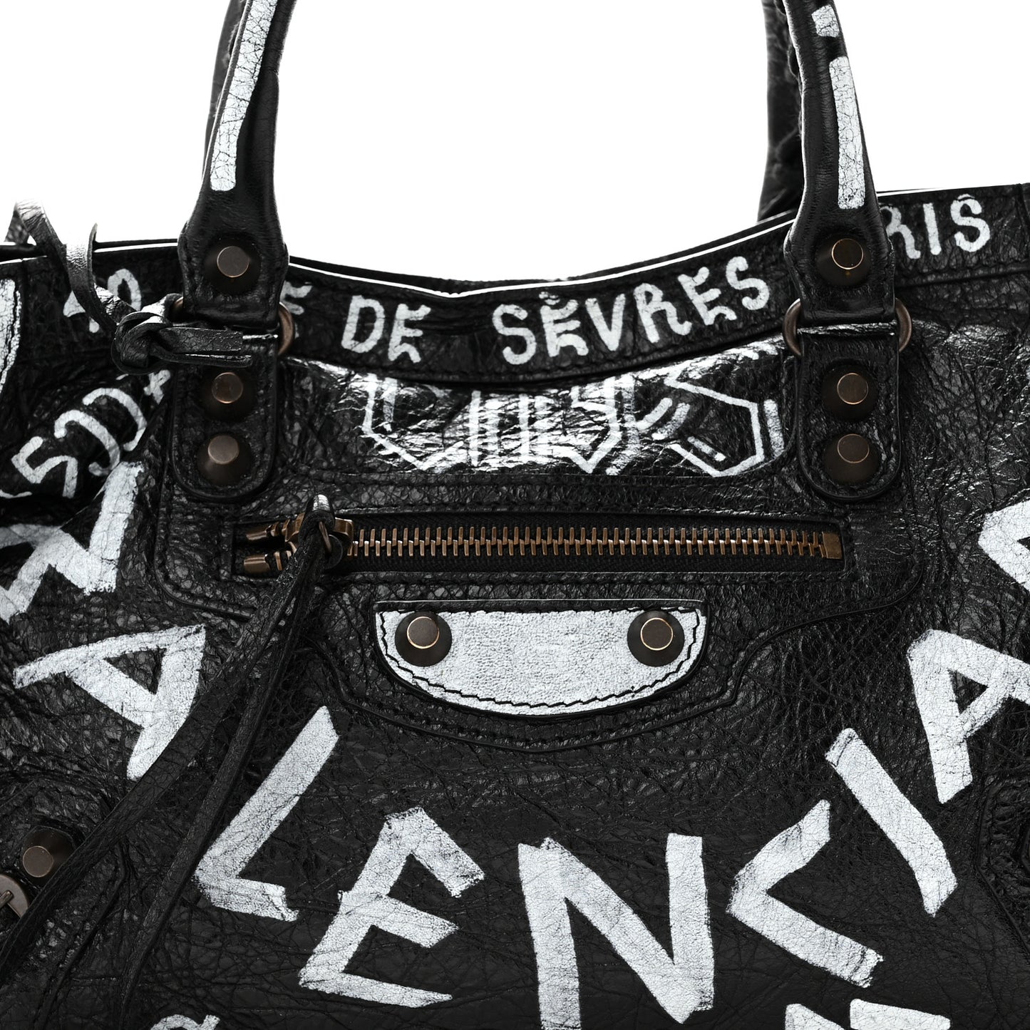 Agneau Classic Hardware Graffiti All Over S City Black Black