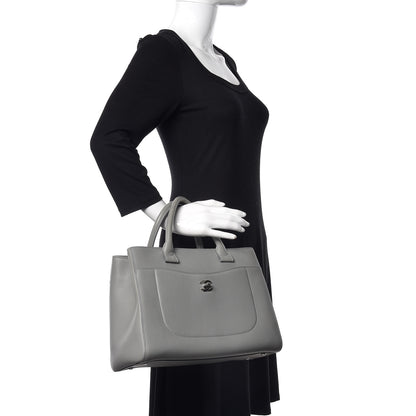 Chanel Grained Calfskin Small Neo Executive Shopper Tote Grey 3 of 13