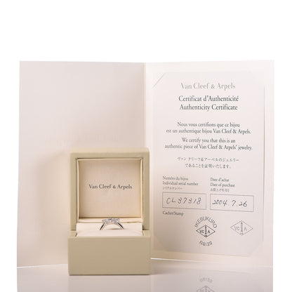 Van Cleef & Arpels 18K White Gold Diamond Vintage Alhambra Ring 53 6.25 6 of 6