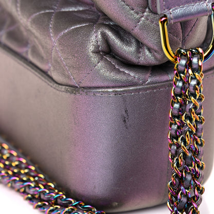 Chanel Iridescent Lambskin Calfskin Quilted Medium Gabrielle Hobo Light Purple 21 of 31