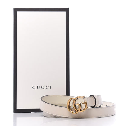 Gucci Calfskin Double G 20mm Belt 95 38 Mystic White 7 of 7