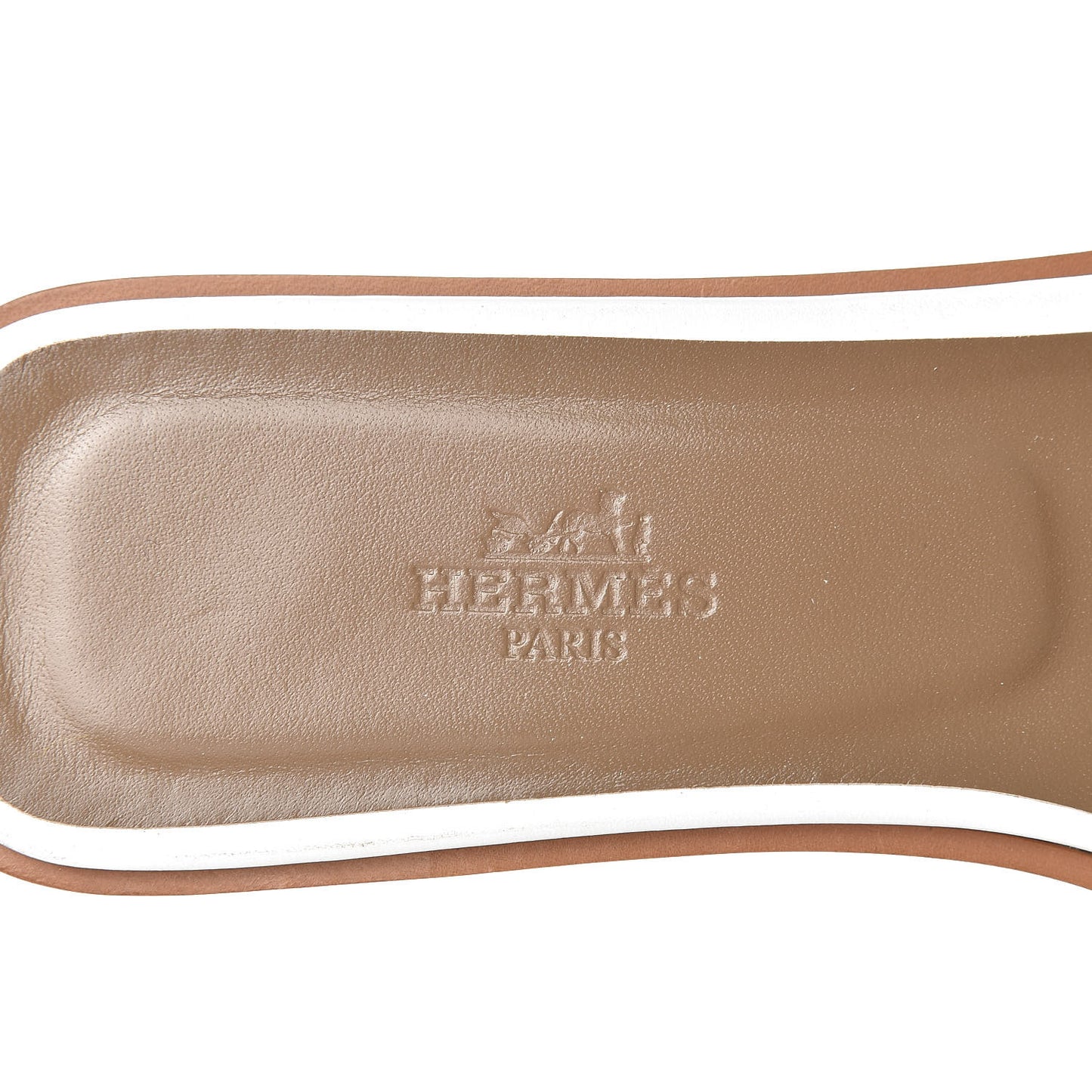 Box Calfskin Oran Sandals 38.5 White