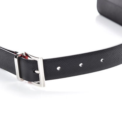 Prada City Calfskin Micro Reversible Belt Removable Bag Black Fuoco 7 of 9