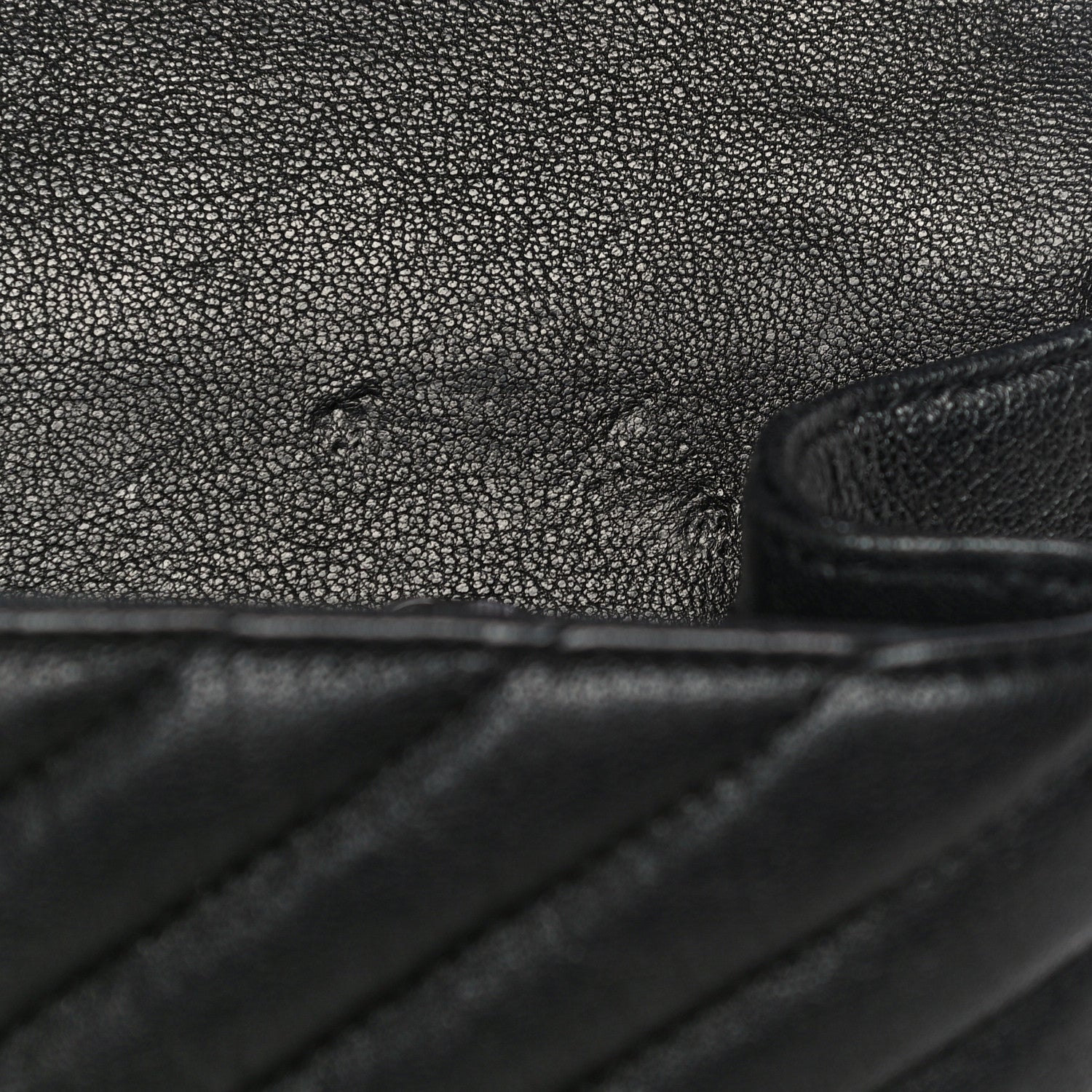 Saint Laurent Sheepskin Matelasse Chevron Monogram Medium College Bag Black 9 of 20