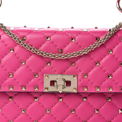 Valentino Garavani Nappa Medium Rockstud Spike Shoulder Bag Pink Orchid 9 of 9