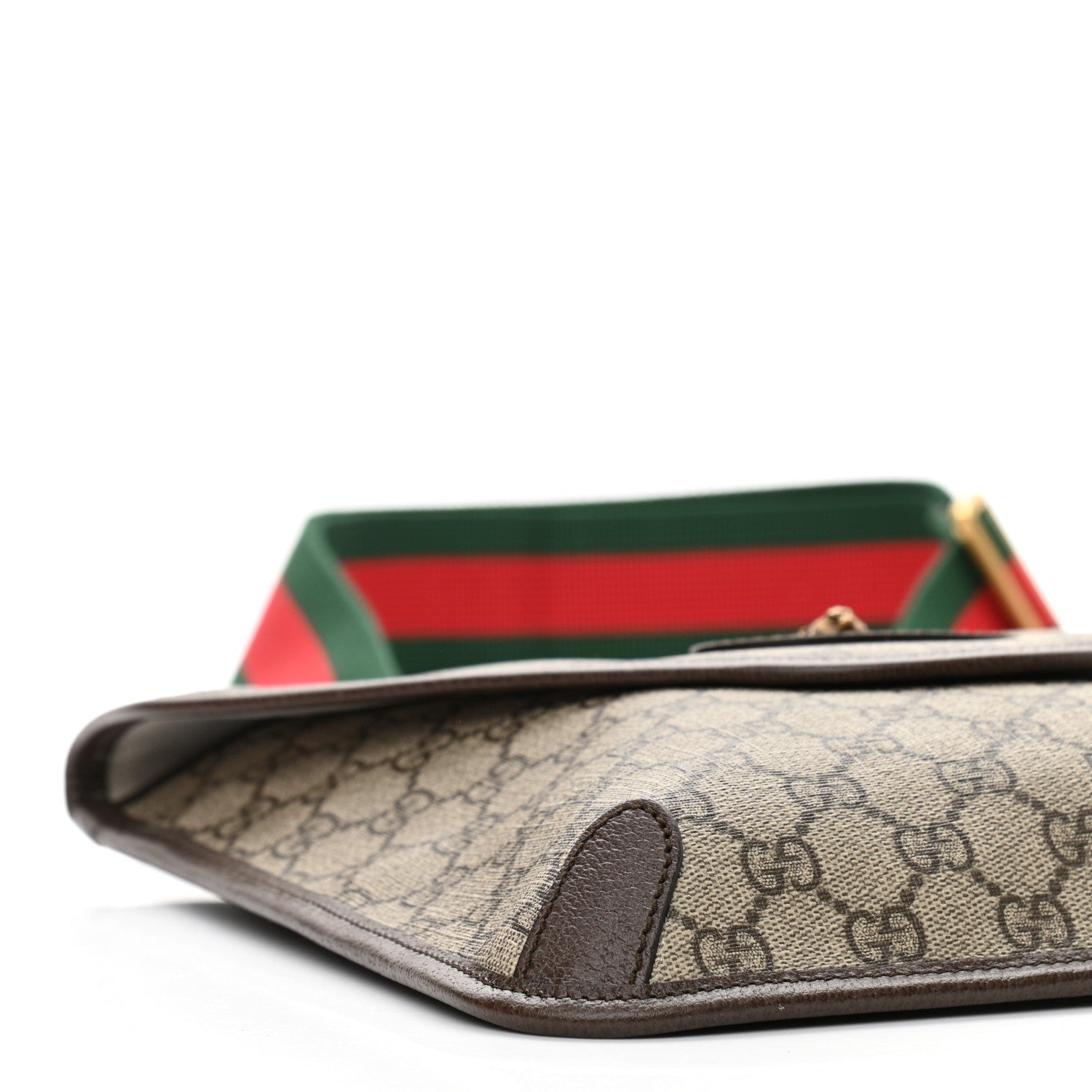 Gucci GG Supreme Monogram Web Medium Neo Vintage Flap Messenger Bag Beige New Acero 8 of 9