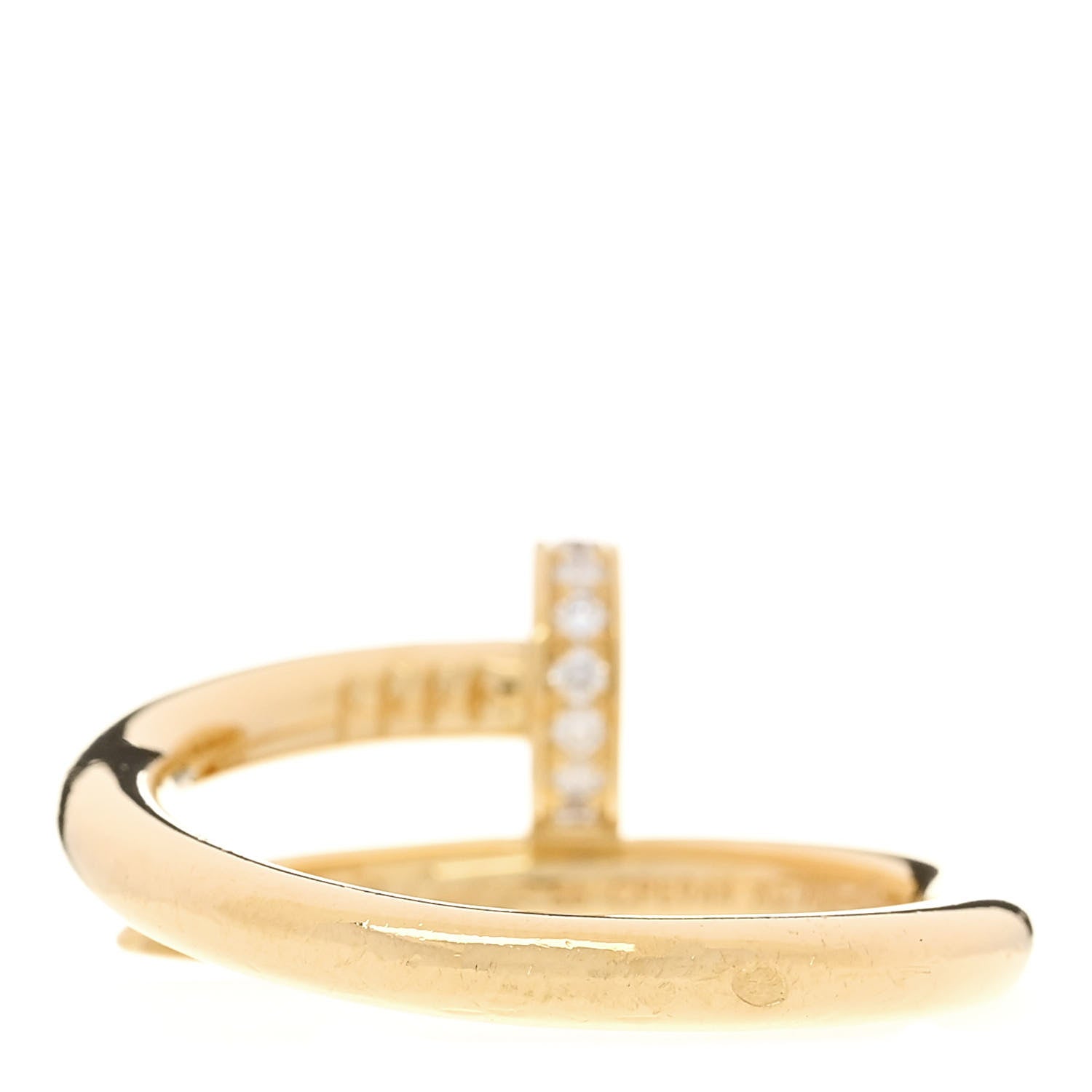 Cartier 18K Yellow Gold Diamond Juste Un Clou Ring 56 7.5 3 of 5