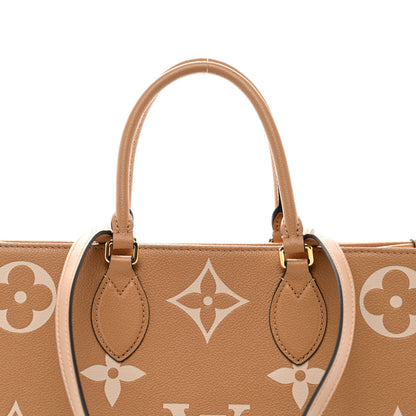Louis Vuitton Empreinte Monogram Giant Onthego MM Arizona Creme 7 of 9