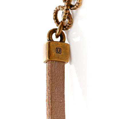 Gucci Metal Crystal Double G Bracelet Aged Gold 4 of 6