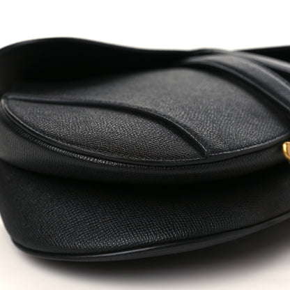 Christian Dior Grained Calfskin Saddle Bag Black 7 of 8