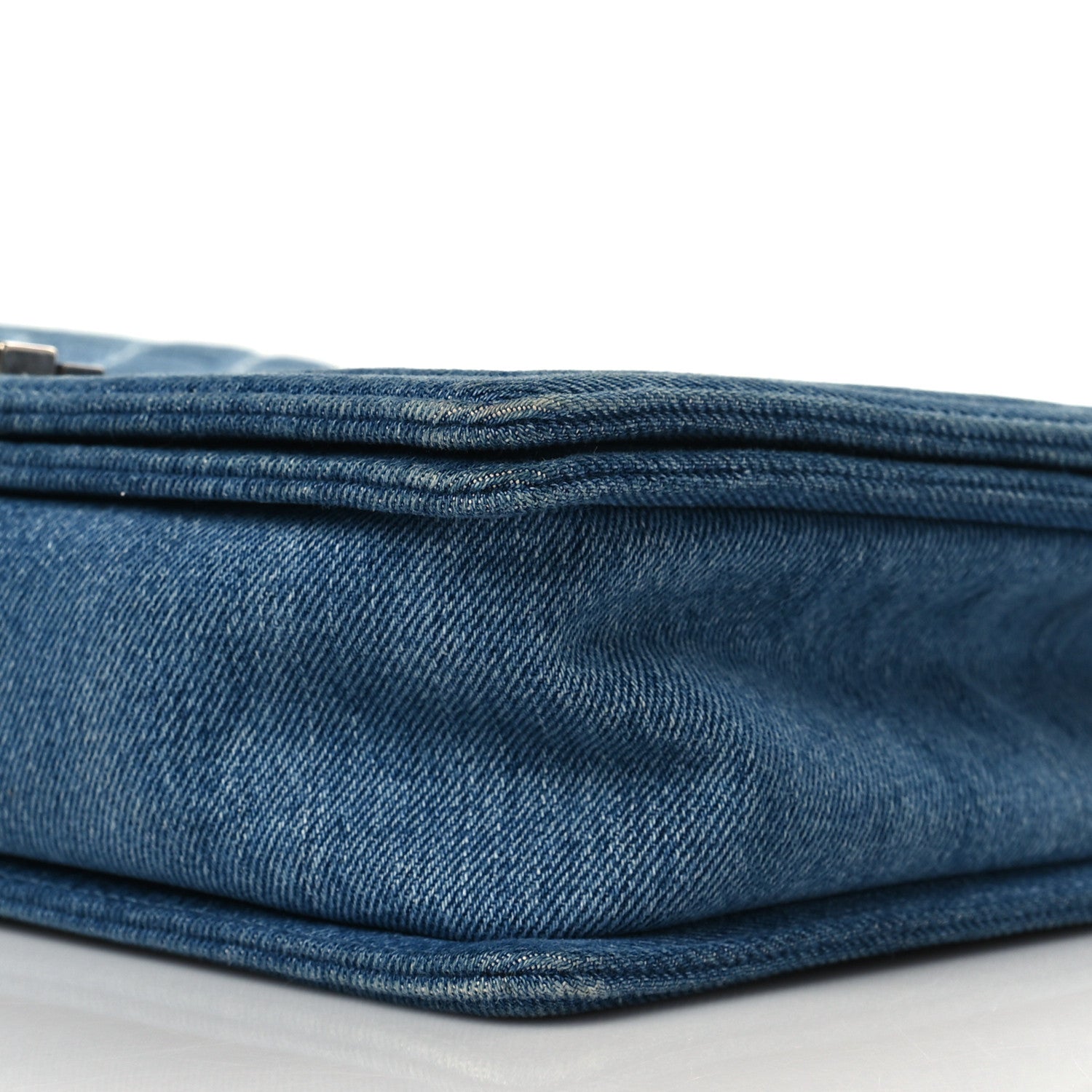 Chanel Denim Quilted Large Boy Flap Blue 9 of 9