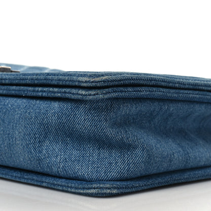 Chanel Denim Quilted Large Boy Flap Blue 9 of 9