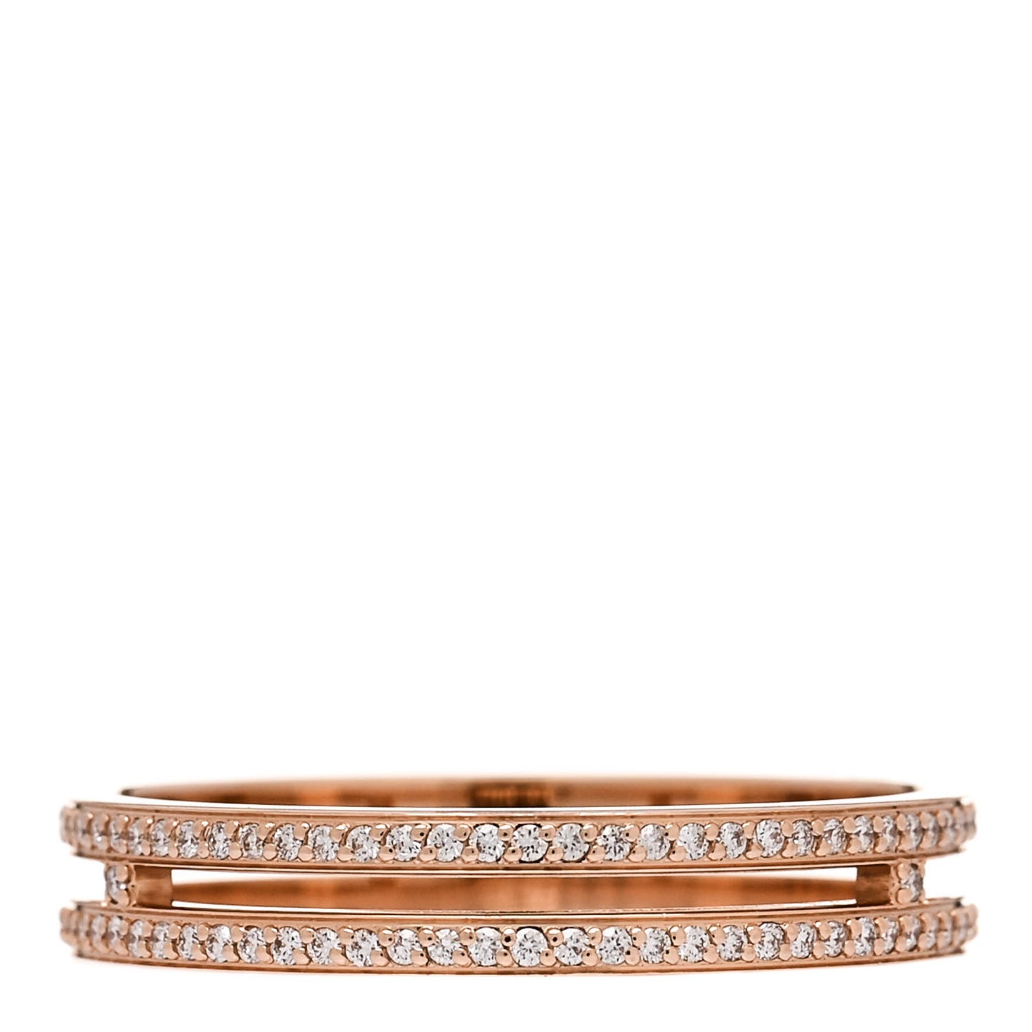 18K Rose Gold Diamond Ariane Wedding Band Ring 58 8.5
