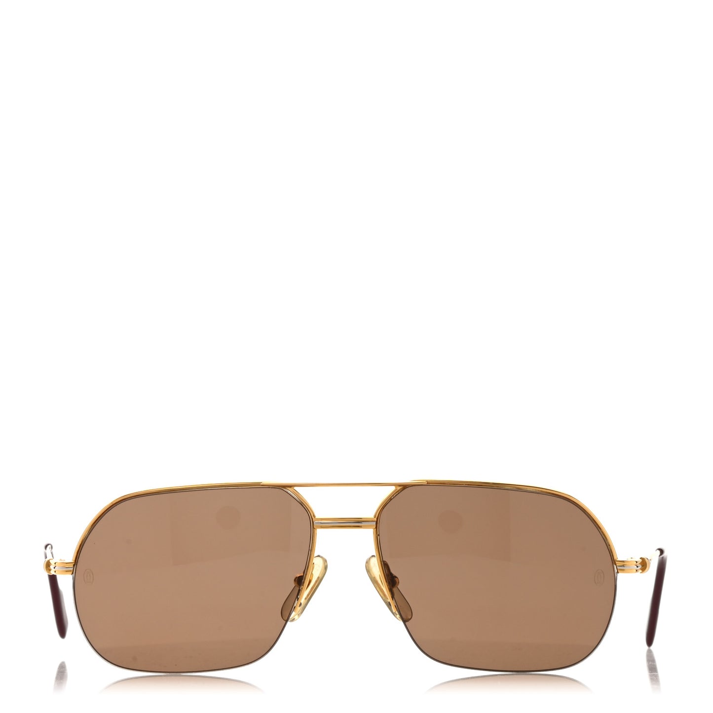 Metal 61mm Aviator Sunglasses Gold