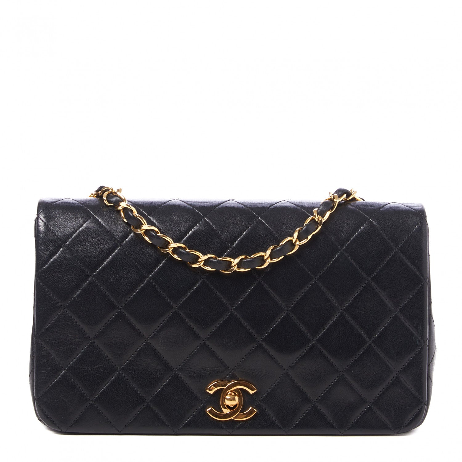 Chanel Lambskin Quilted Small Single Flap Bag Black 1 of 9