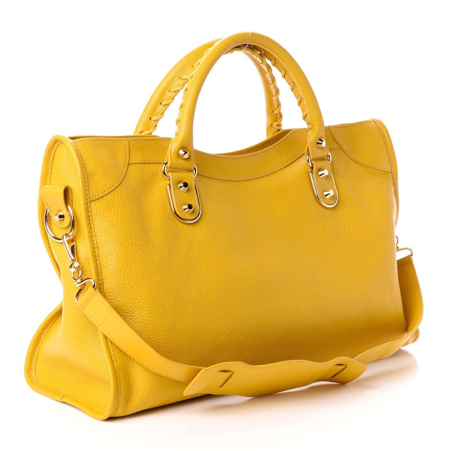 Chevre Gold Metallic Edge Hardware City Jaune Epi