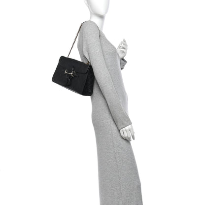 Gucci Guccissima Medium Emily Chain Shoulder Bag Black 2 of 15