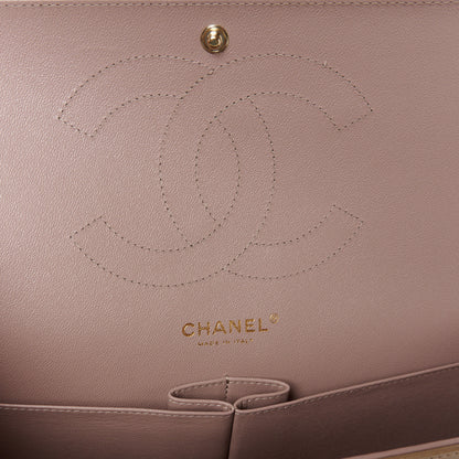 Chanel Lambskin Quilted Jumbo Double Flap Dark Beige 6 of 11
