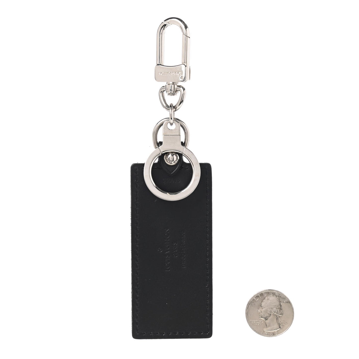 Calfskin Porte Clefs Fortune Key Chain Black