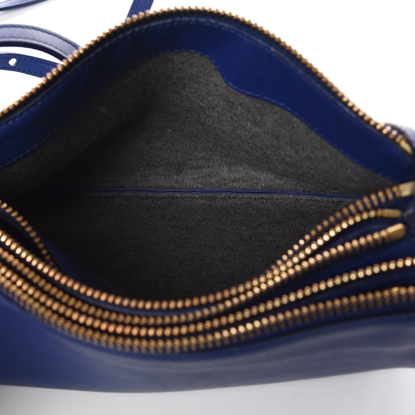 Lambskin Small Trio Crossbody Bag Violet Blue