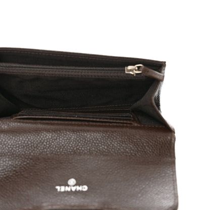 Chanel Caviar Quilted Small Flap Wallet Brown 5 of 9