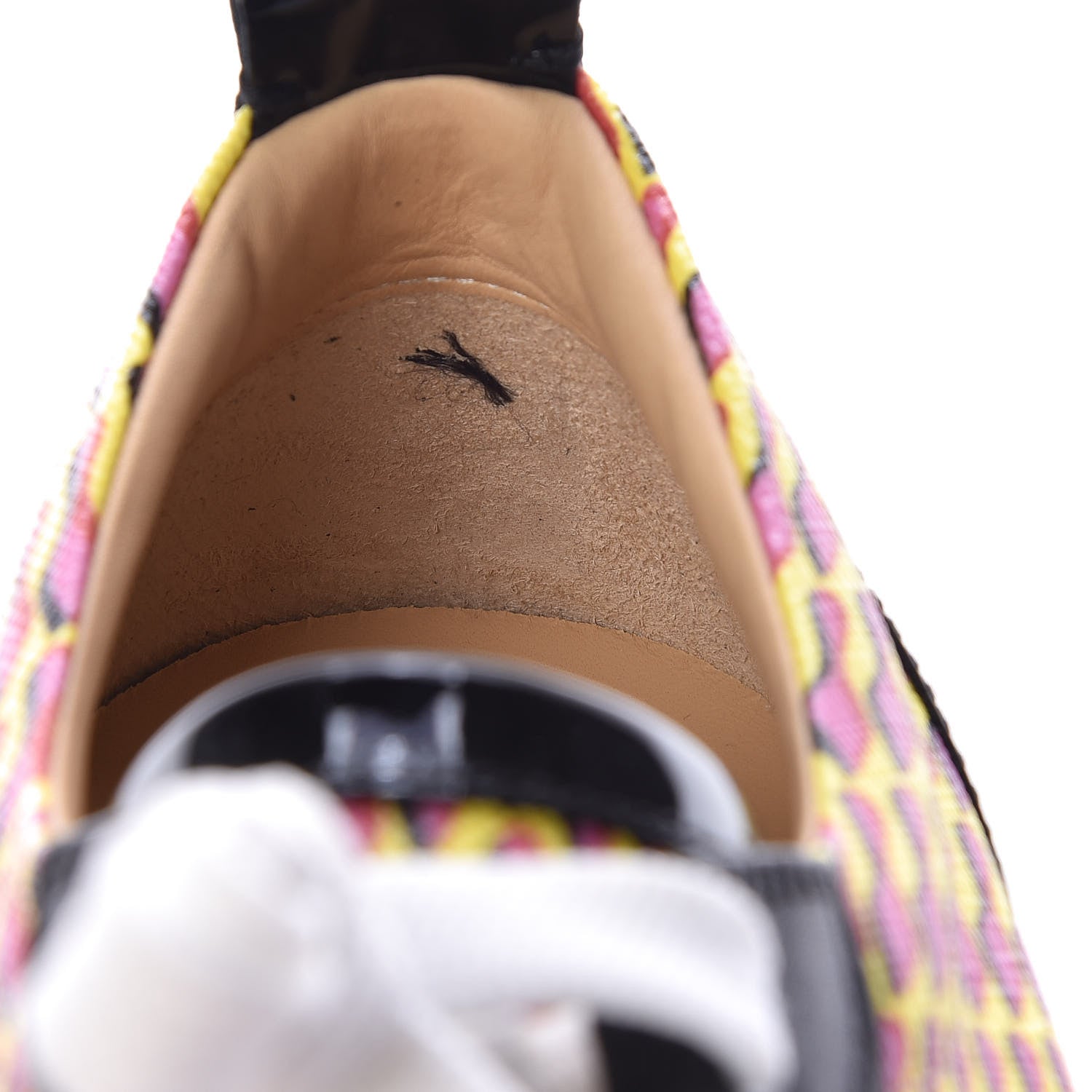 Christian Louboutin Patent Toile Womens Louis Junior Spikes Flat Sneakers 38 Jaune 5 of 8