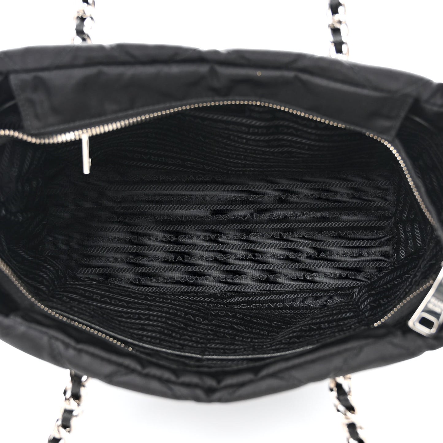 Nylon Tessuto Impuntu Quilted Tote Black