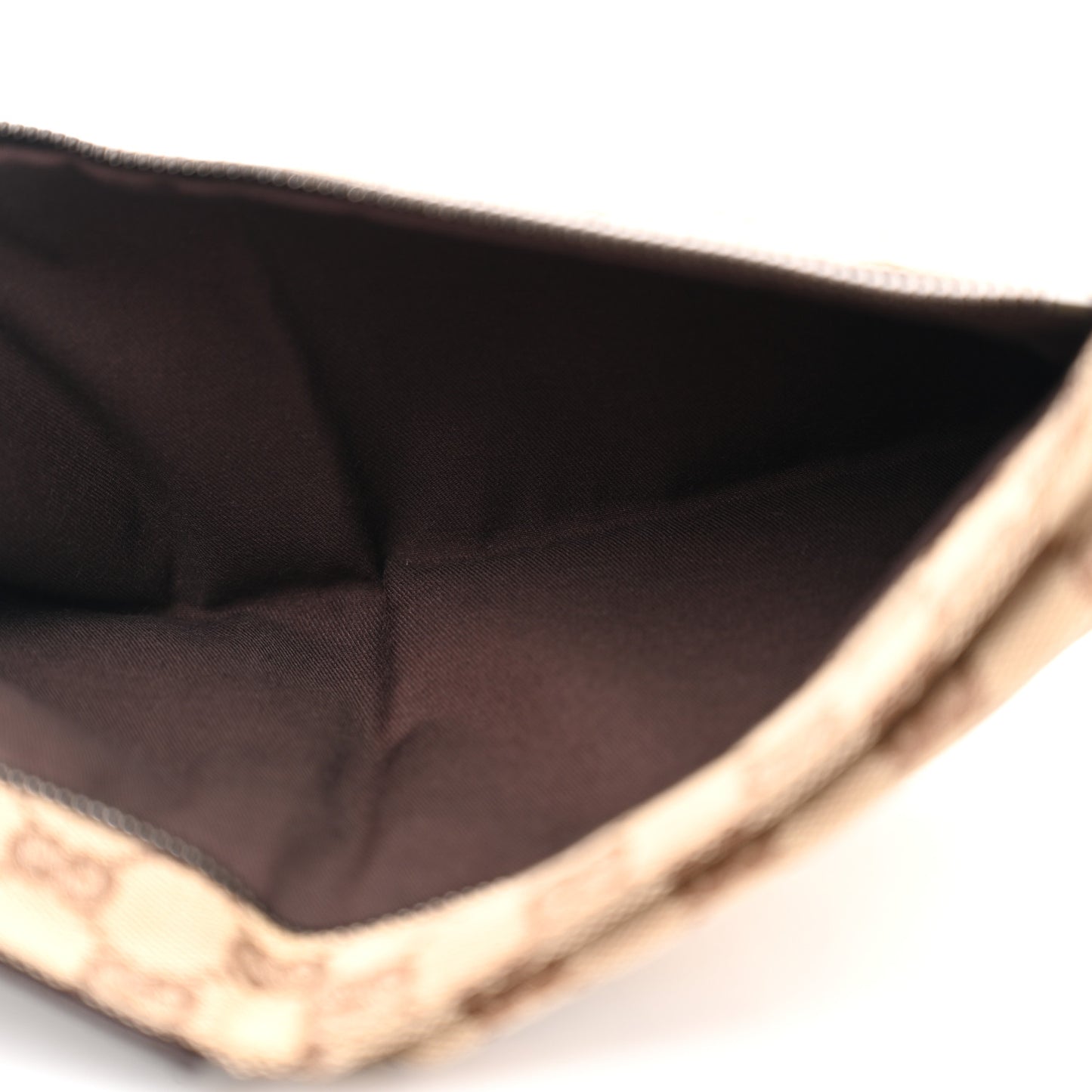 GG Monogram Double Pocket Belt Bag Dark Brown