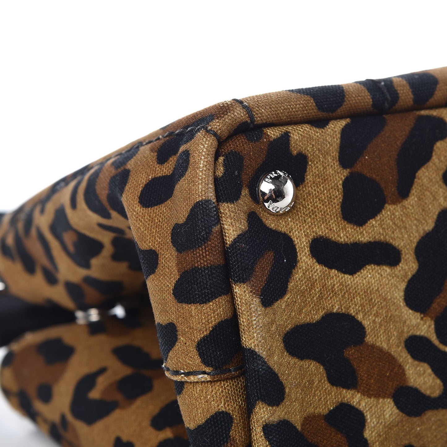 Canvas Leopard Print Small Tote Miele