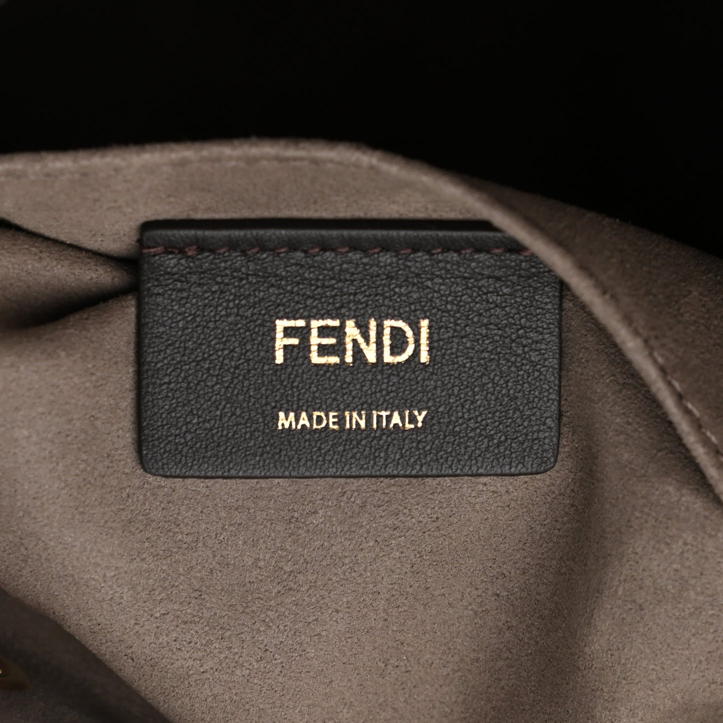 Vitello Grace F is Fendi Bi-Color FF 1974 Embossed Grande Mon Tresor Bucket Bag Maya Black Fragola