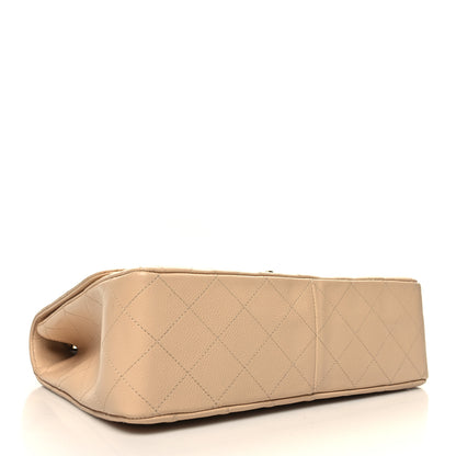 Chanel Caviar Quilted Jumbo Single Flap Beige 4 of 10