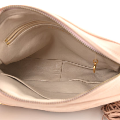 Chanel Suede Quilted CC Tassel Flap Camera Case Pink 5 of 15