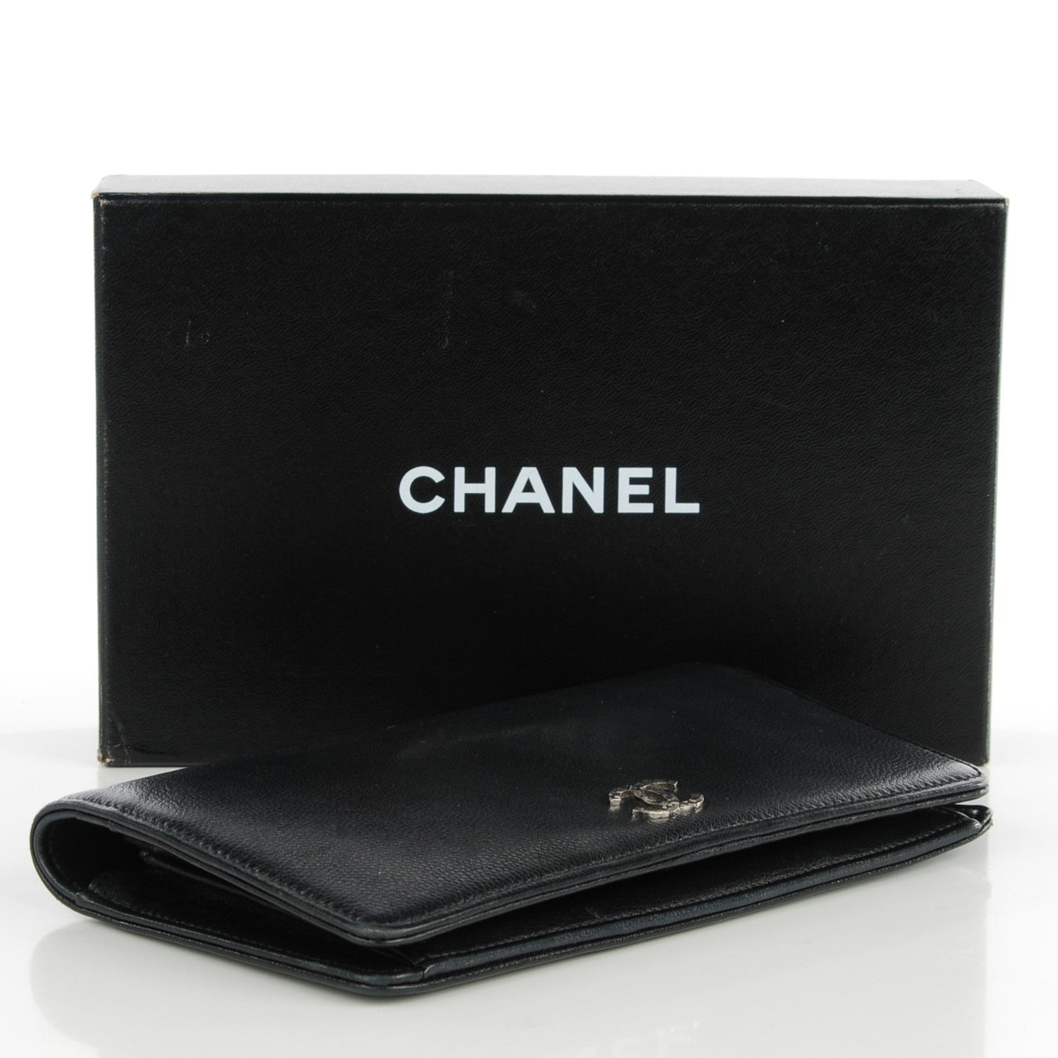 Chanel Caviar Sevruga Yen Wallet Black 4 of 8