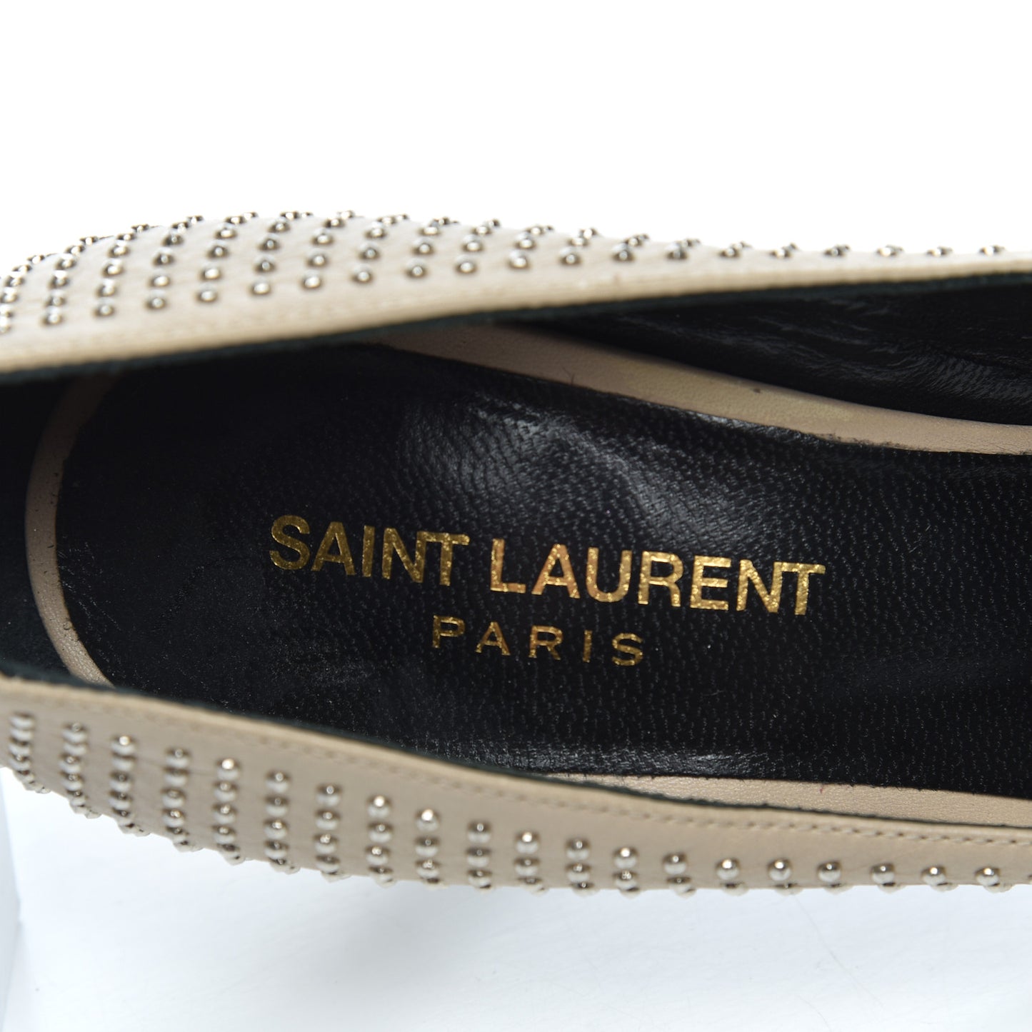 Calfskin Micro Stud Paris 105 Pumps 36.5 Beige