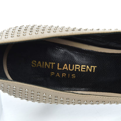 Saint Laurent Calfskin Micro Stud Paris 105 Pumps 36.5 Beige 6 of 14