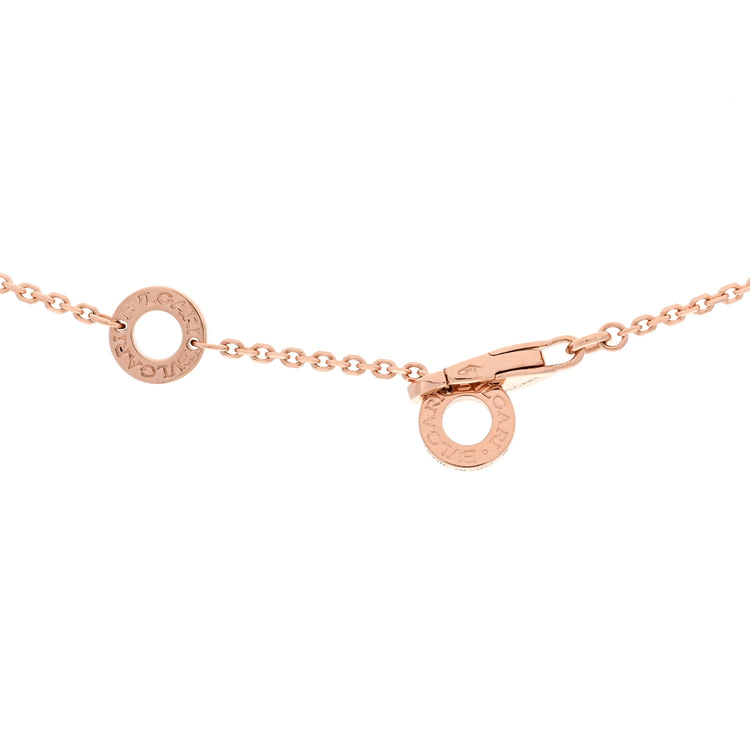 Bulgari 18K Rose Gold Diamond Large Mother of Pearl Divas' Dream Pendant Necklace 4 of 5
