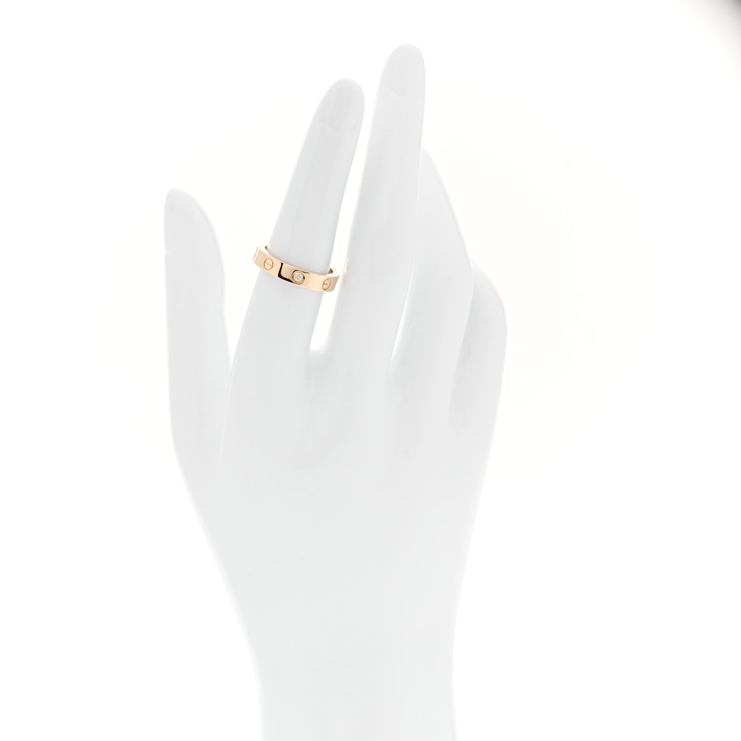 18K Yellow Gold Diamond 4mm LOVE Wedding Band Ring 53 6.25