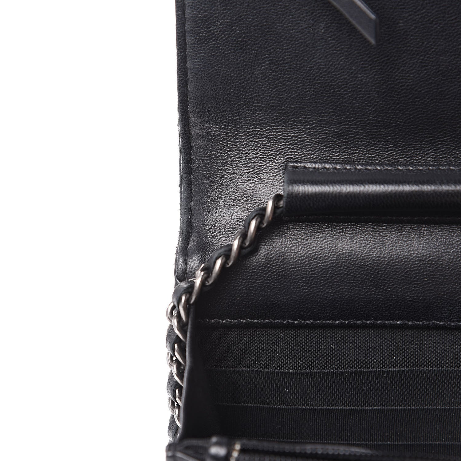 Chanel Lambskin Quilted Boy Wallet On Chain WOC Black 15 of 18