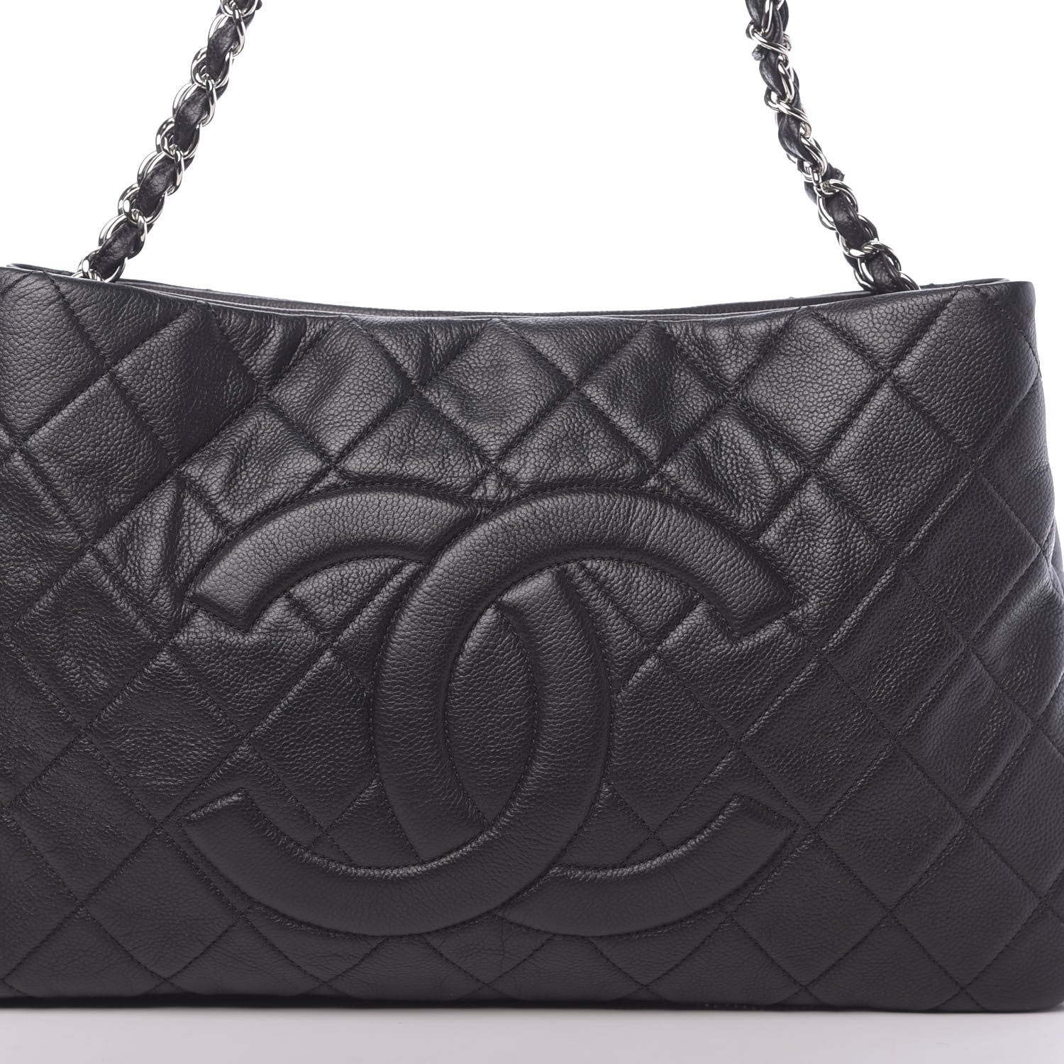 Chanel Caviar Quilted Expandable Zip Shoulder Bag Black 11 of 12