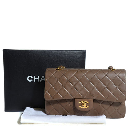 Chanel Lambskin Quilted Medium Double Flap Brown 9 of 9