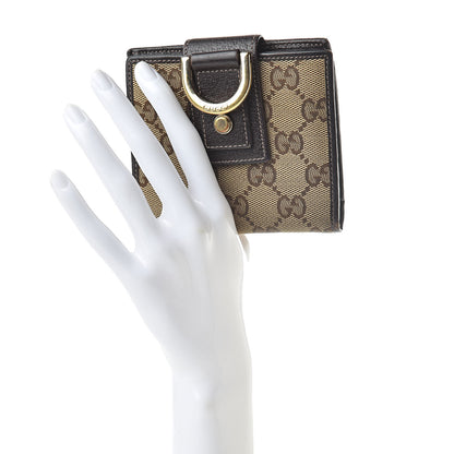 Gucci Monogram D Ring Compact Wallet Dark Brown 2 of 14